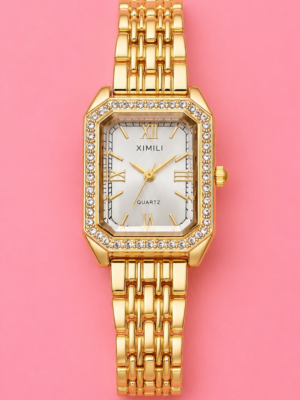 Classic Gold Crystal Watch